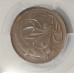 AUSTRALIA 1967 . TWO 2 CENTS COIN . ERROR . 35% INDENT OBVERSE AGAINST A BLANK